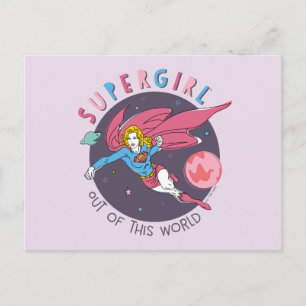 Carte Postale Supergirl Flying Upwards Illustration
