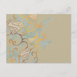 Carte Postale Supergirl Gold et Brown