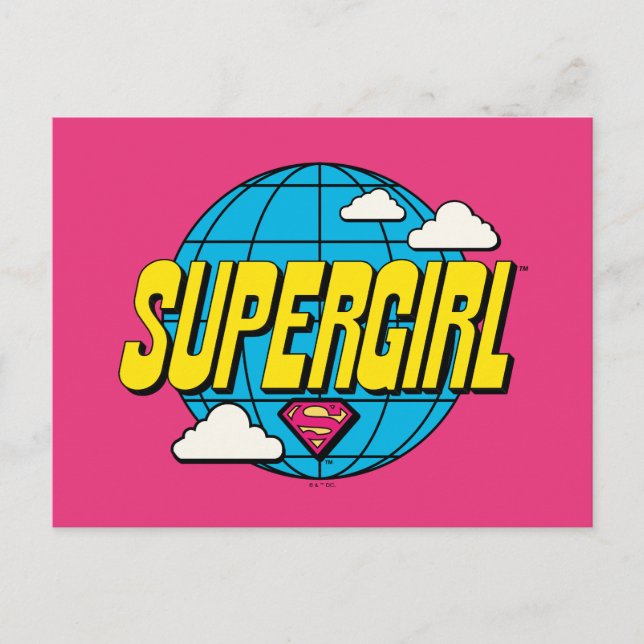 Carte Postale Supergirl Graphique Pop Global (Devant)