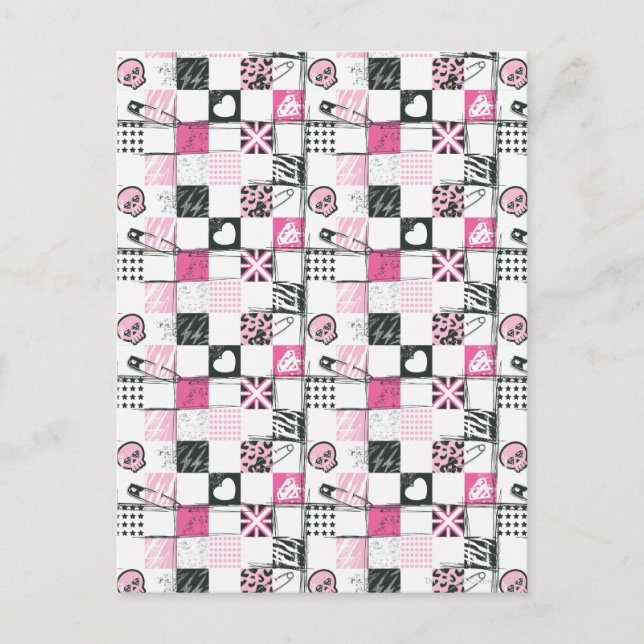 Carte Postale Supergirl Motif de crânes et de poupées (Devant)