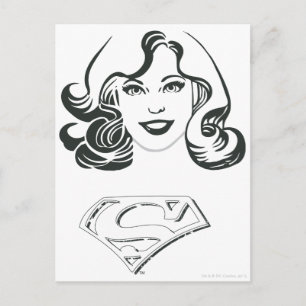 Carte Postale Supergirl Outline 1