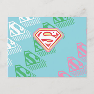 Carte Postale Supergirl Pastel Repeat Pattern