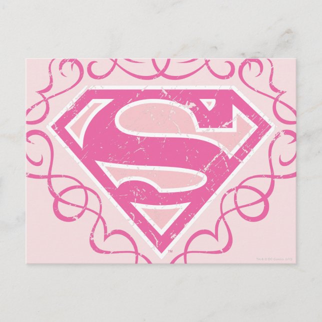 Carte Postale Supergirl Pink Stripes (Devant)
