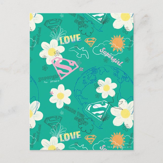 Carte Postale Supergirl pour Motif pour la paix (Devant)