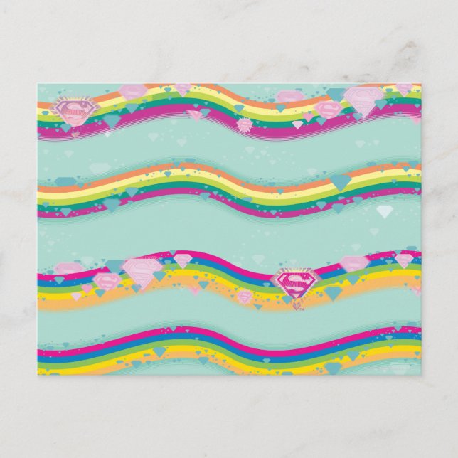 Carte Postale Supergirl Rainbow Waves (Devant)