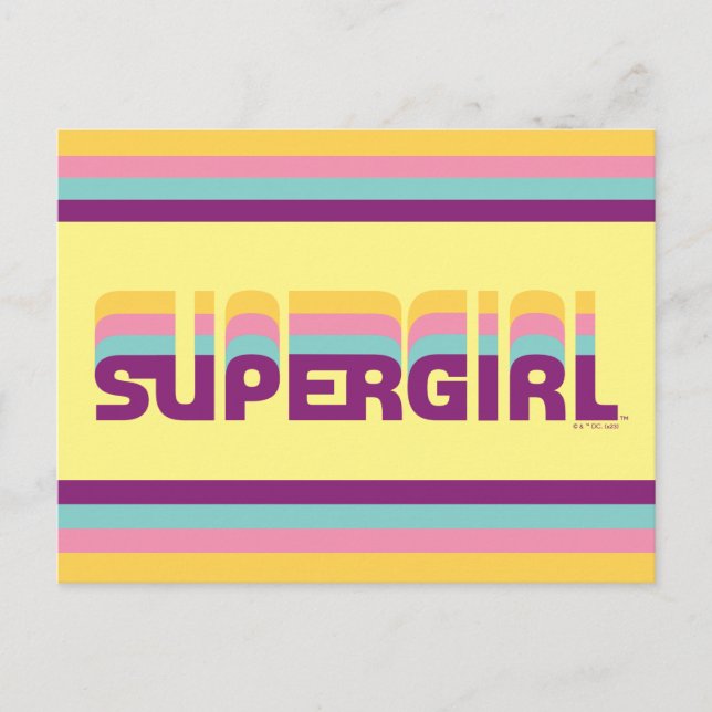 Carte Postale Supergirl Retro Colorshift Graphic (Devant)