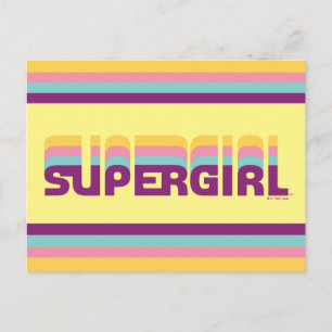 Carte Postale Supergirl Retro Colorshift Graphic