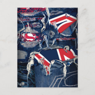 Carte Postale Supergirl rouge, blanc et bleu