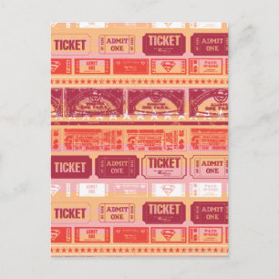 Carte Postale Supergirl Ticket Motif Orange