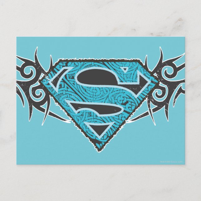 Carte Postale Supergirl Tribal Pattern Logo (Devant)