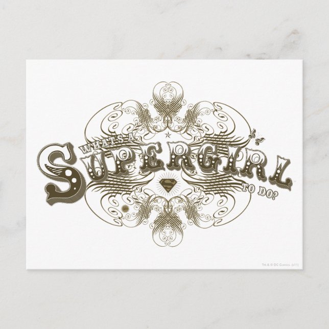 Carte Postale Supergirl What's a Girl to Do Brown (Devant)