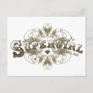 Carte Postale Supergirl What's a Girl to Do Brown