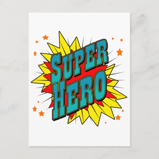 Carte Postale SuperHero (Devant)