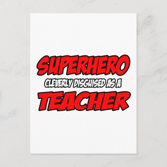 Carte Postale Superhero...Professeur (Devant)