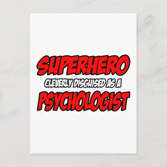 Carte Postale Superhero...Psychologue (Devant)