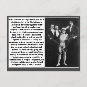 Carte Postale Supérieure de cirque Katie Sandwina Barnum Bailey