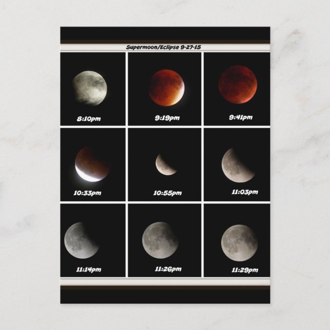 Carte Postale Superlune & Eclipse (Devant)