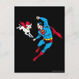 Carte Postale Superman and Krypto 2