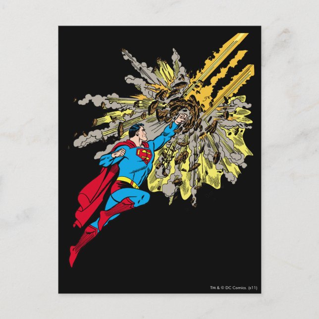 Carte Postale Superman arrête un météore (Devant)