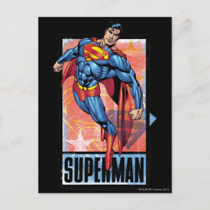 Carte Postale Superman avec bordure foncée