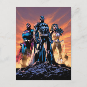 Carte Postale Superman, Batman, & Wonder Woman Trinity