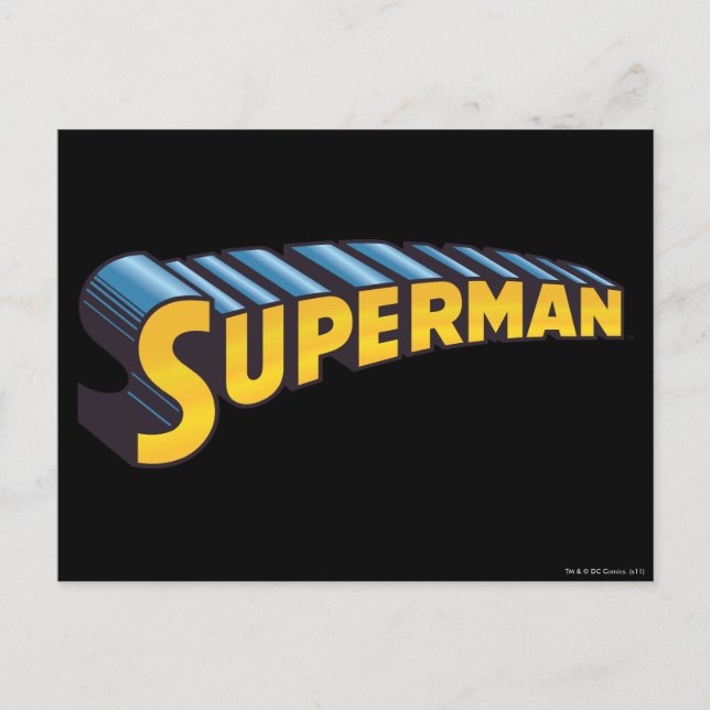 Carte Postale Superman | Classic Name Logo (Devant)