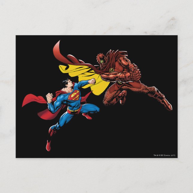 Carte Postale Superman combat (Devant)