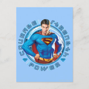 Carte Postale Superman Courage Strength Power