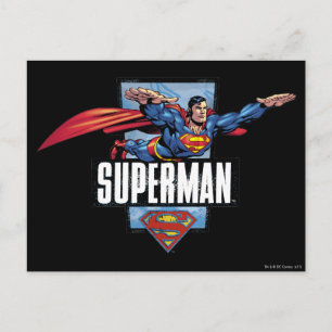 Carte Postale Superman et logo ordonné