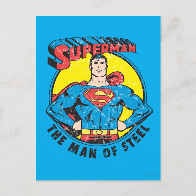 Carte Postale Superman L'homme de l'acier (Devant)