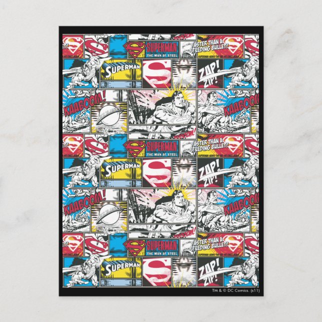 Carte Postale Superman Logo Motif 2 (Devant)