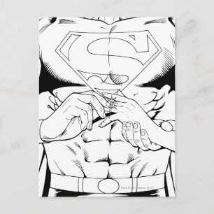 Carte Postale Superman noir et blanc 3
