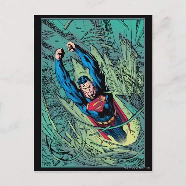Carte Postale Superman passe (Devant)