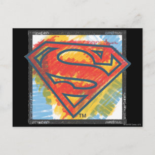 Carte Postale Superman S-Shield   Logo couleur