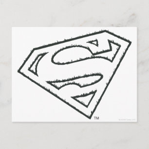 Carte Postale Superman S-Shield   Logo de Grunge Sideways