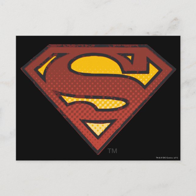 Carte Postale Superman S-Shield | Logo des points dégradés (Devant)