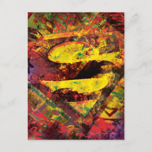 Carte Postale Superman S-Shield   Logo Grunge