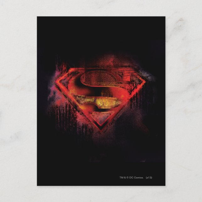 Carte Postale Superman S-Shield | Logo peint (Devant)