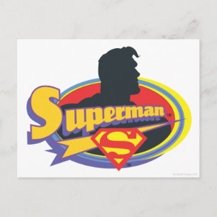 Carte Postale Superman Silhouette