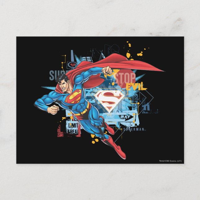 Carte Postale Superman - Stop Evil (Devant)