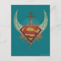 Superman Stylisé | Logo de l'Arrière - plan Turquo