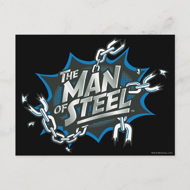 Carte Postale Superman Stylisé | Logo de l'homme en acier (Devant)