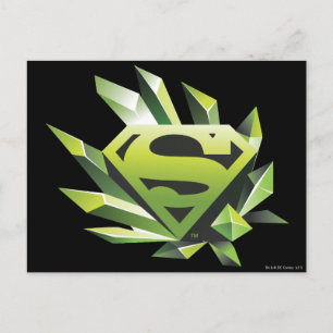 Carte Postale Superman Stylisé   Logo du Bouclier vert