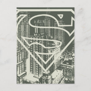 Carte Postale Superman Stylisé   Logo Green Metropolis