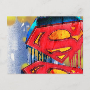 Carte Postale Superman Stylisé   Logo Urban Spraypaint