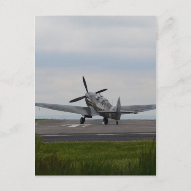Carte Postale Supermarine Spitfire Prêt au Décollage (Devant)