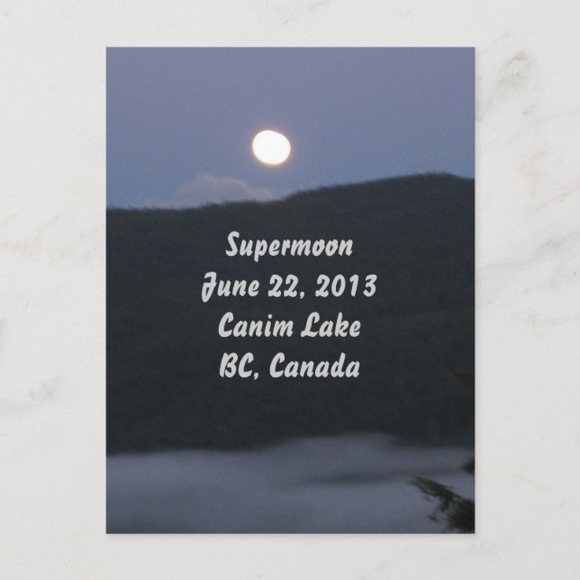 Carte postale Supermoon 2013 (Devant)