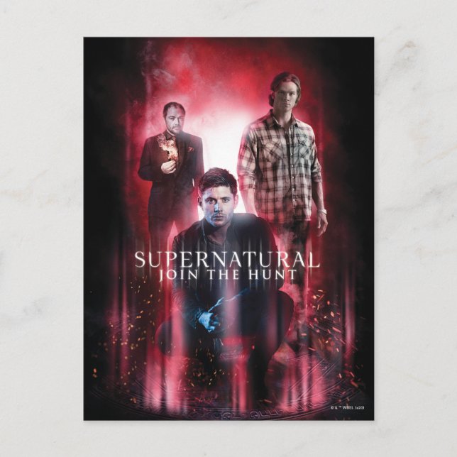 Carte Postale Supernatural Crowley, Dean et Sam (Devant)