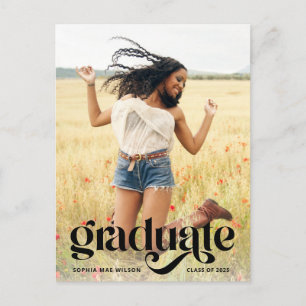 Carte Postale Superposition de typographie tendance Photo remise