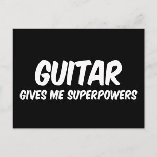 Carte Postale Superpouvoirs de guitare Musique de super-héros dr